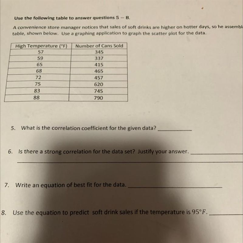 5. What is the correlation coefficient for the given data?-example-1