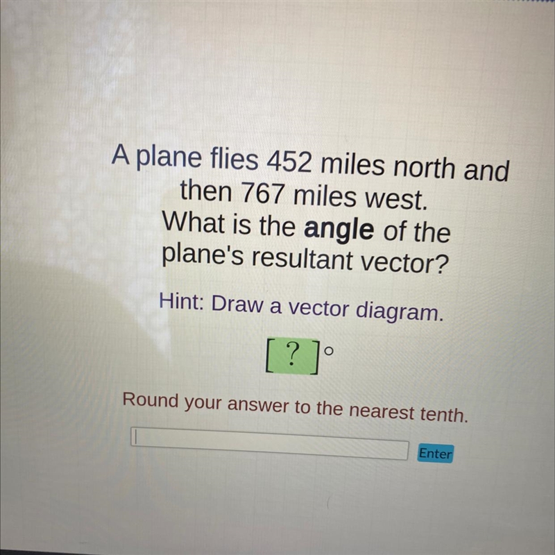 TRIGONOMETRY What is the angel of the the plane’s resultant vector?-example-1