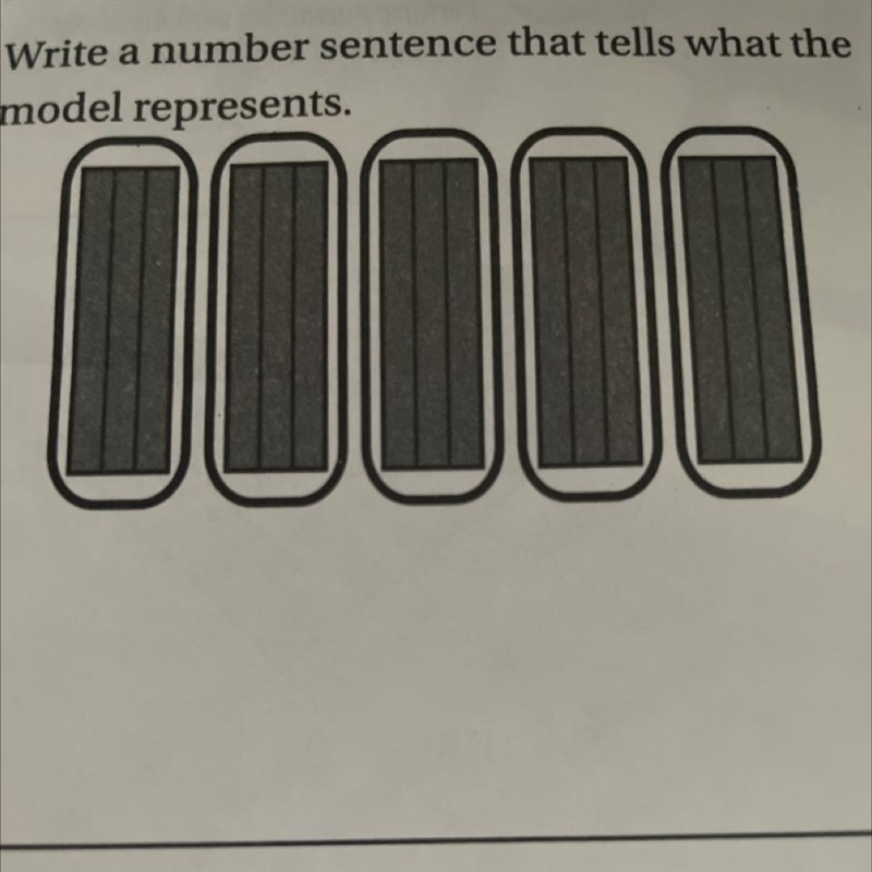 Write a number sentence that tells what the model represents-example-1