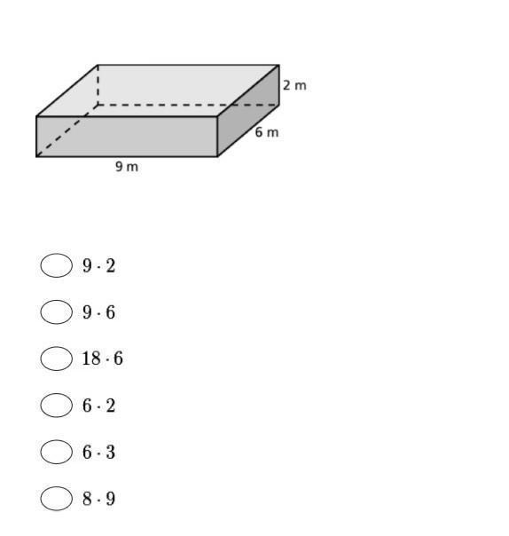 Select the three expressions that represents the area of a face of the rectangular-example-1