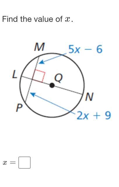 Find the value of x in this equation.-example-1