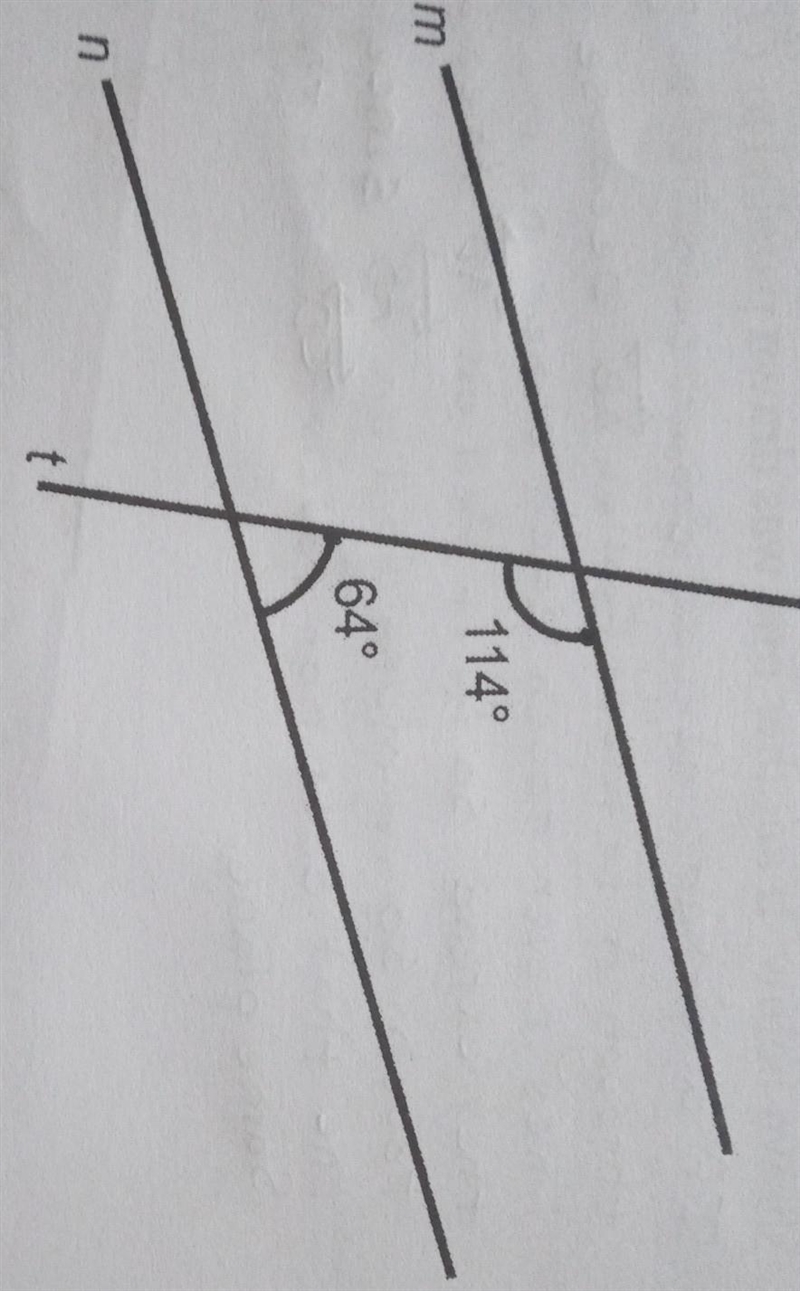 (b) On which side, the righ or left, of the transversal will m and m intersect?(c-example-1