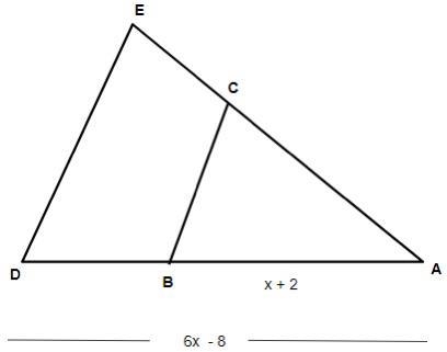 ΔABC was dilated from point A to get ΔADE. Find the length of AD given a scale factor-example-1