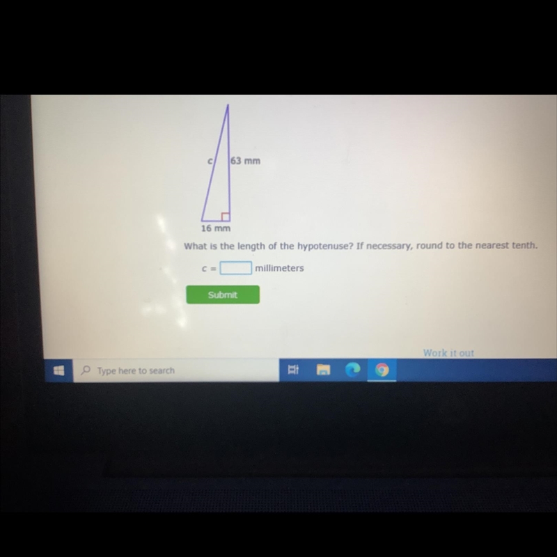 What is the length of the hypotenuse? If necessary round to the nearest 10th-example-1