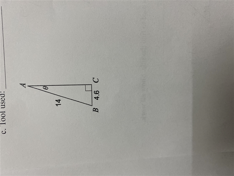 Find the missing angle for each triangle below and state the tool you used to find-example-1