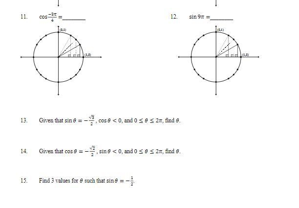 Can you show how to find the solution of number 12 on a unit circle-example-1