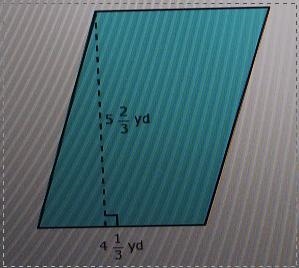 Area of parallelograms and trapezoids:What is the area? Write your answer as a fraction-example-1