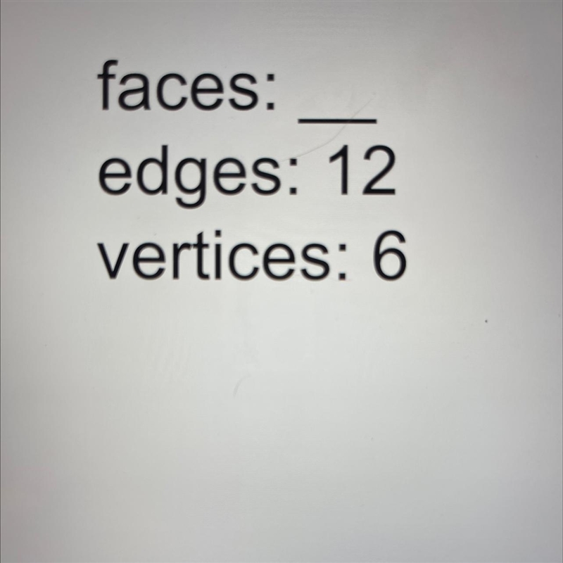 For the polyhedron, find the missing numberneed a whole number of faces-example-1