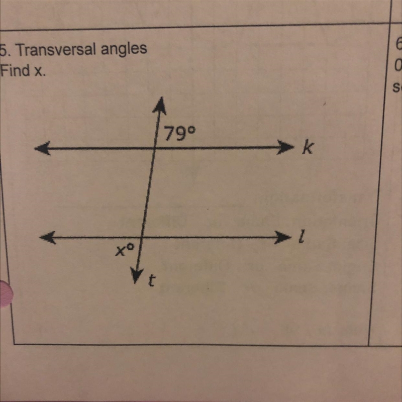 Transversal angles Find x.-example-1