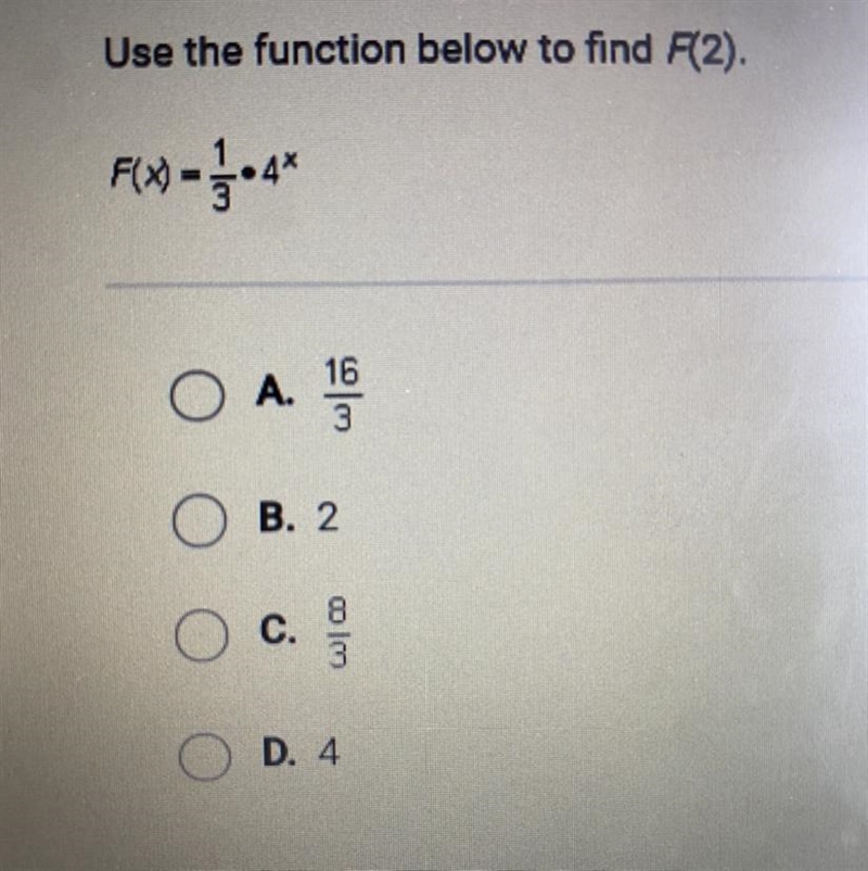 Use the function below to find F(2).-example-1