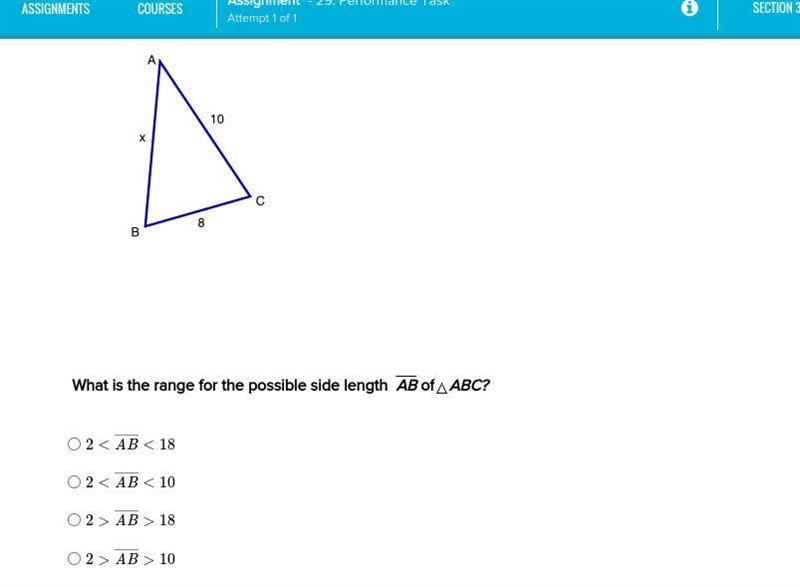 What is the range for the possible side length AB of ABC?-example-1