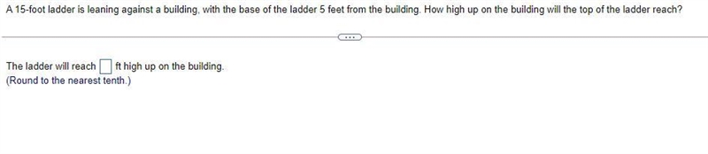 The ladder will reach ___ ft high up on the building.-example-1