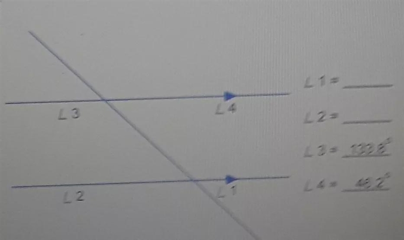 How do I get L1 and L2 from a Corresponding angles?-example-1