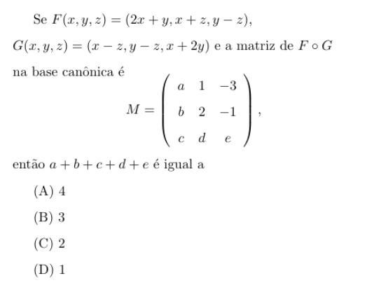 If F(x,y,z)=(2x + y, x+z, y-z), G (x,y,z)=(x-z, y-z, x+2y) and the matrix of F o G-example-1