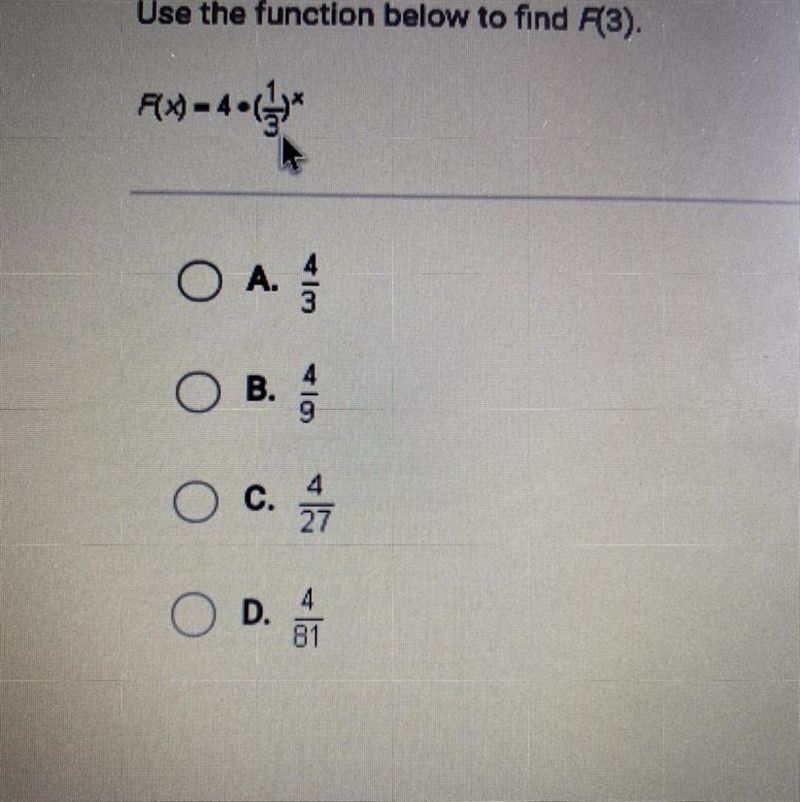 Use the function below to find F(3).-example-1