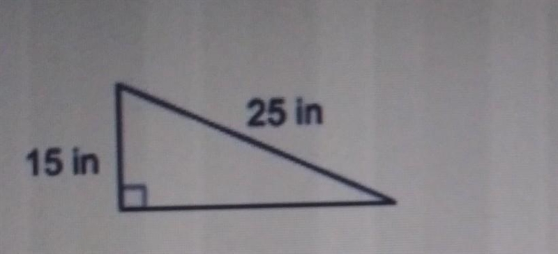 which of the following shows the length of the third side, inches, of the triangle-example-1