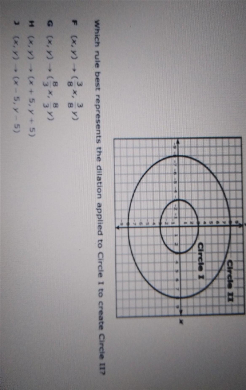 Circle I was dilated with the original at the center of dilation to grade circle to-example-1