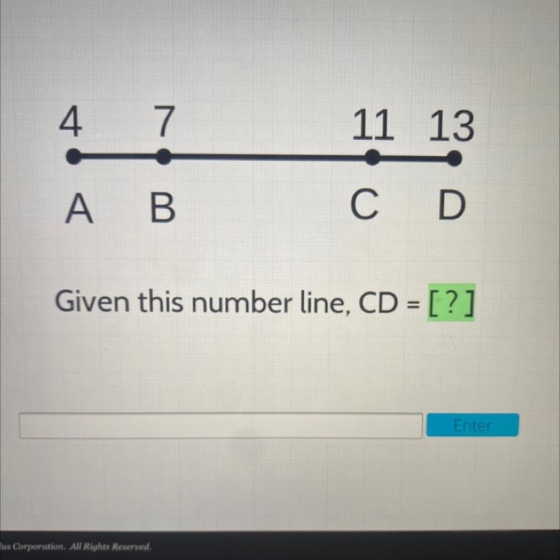 4711 13A BC DGiven this number line, CD = [?]-example-1