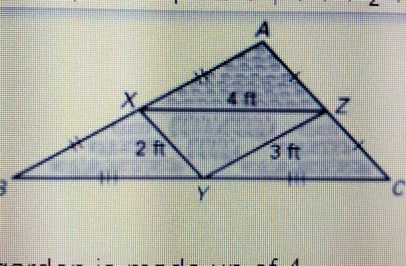 A garden is made up of 4 triangles. A gardener wants to put a fence around the garden-example-1