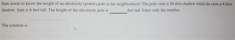 sam needs 5o know the height of an electricity power pole in his neighborhood. the-example-1