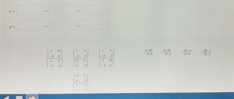 consider consider the system of equations. x + 2y = 12- 3x - 2y = 4 how do you solve-example-1