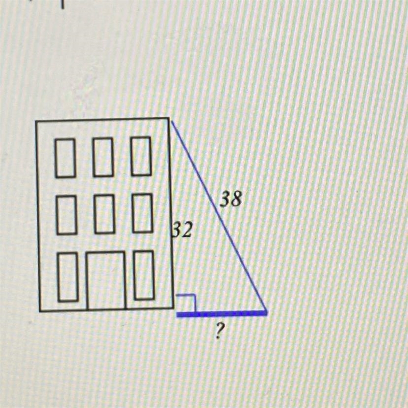 A 32 m tall building cast a shadow. The distance from the top of the building to the-example-1