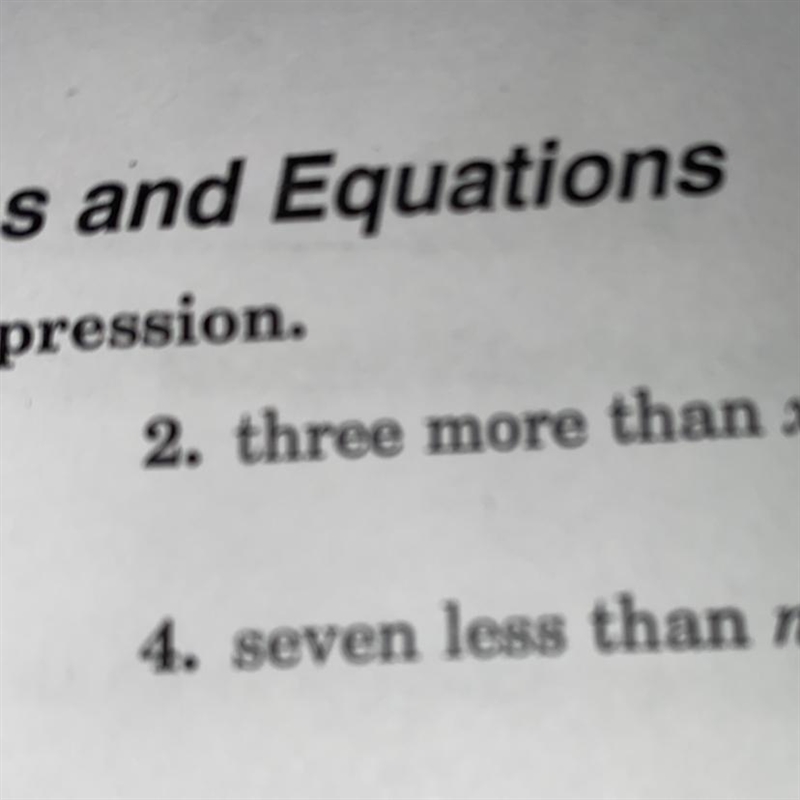 Write each phrase as an algebraic expression: three more than x-example-1