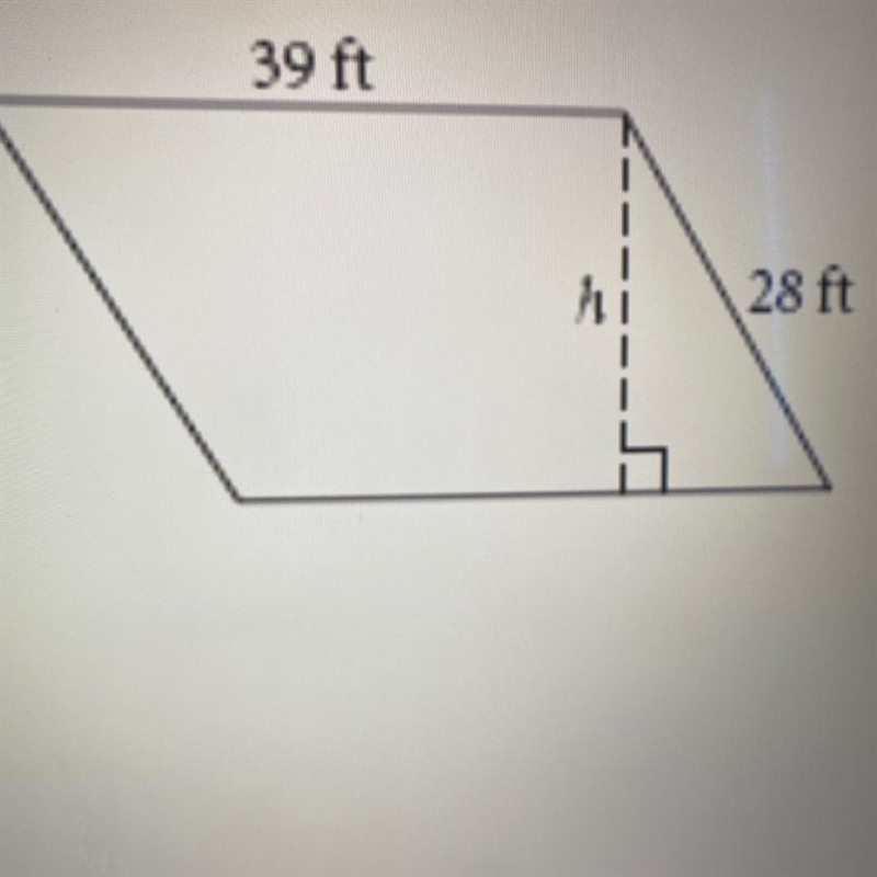 The area of the parallelogram is 273in squared what’s the height ?-example-1