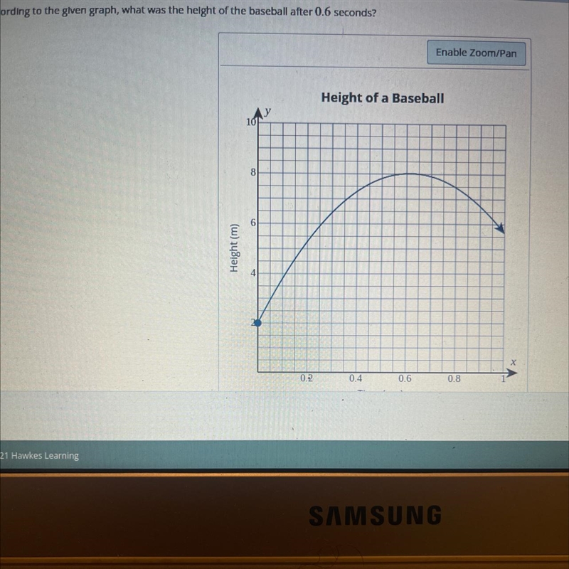 What’s was the height of the basketball after 0.6 seconds-example-1