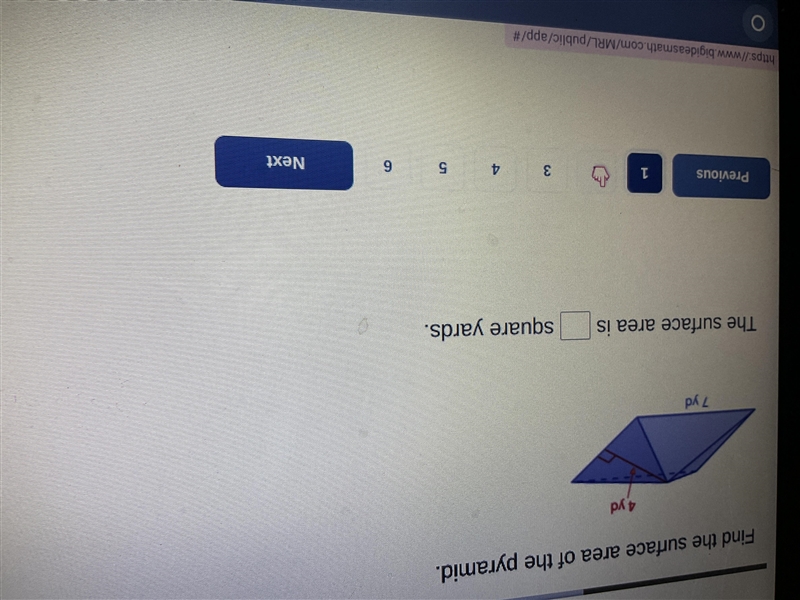 Find the surface area of the pyramid.-example-1