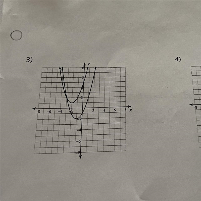 Using the graphs what are the solutions to the following systems-example-1