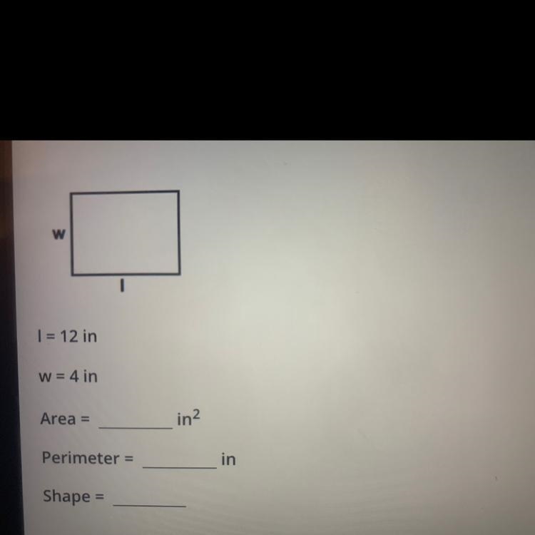 Find area and perimeter of the shape identify the shape-example-1