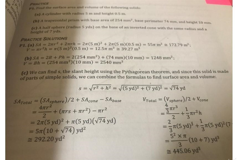 We can find s , the slant height using Pythagorean theorem , and since this solid-example-1