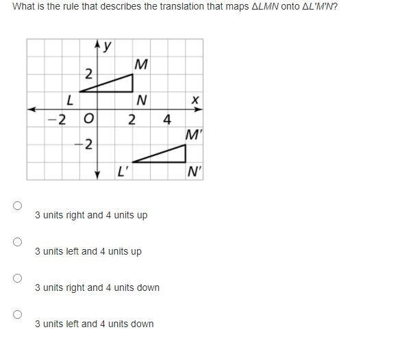 What is the rule that describes the translation that maps ΔLMN onto ΔL'M'N?A coordinate-example-1