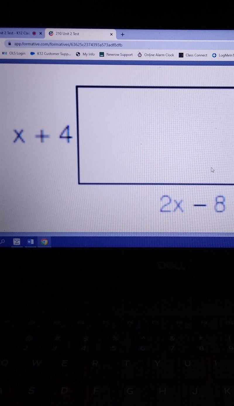 Write an expression to represent the perimeter of the figure below: ​p=-example-1