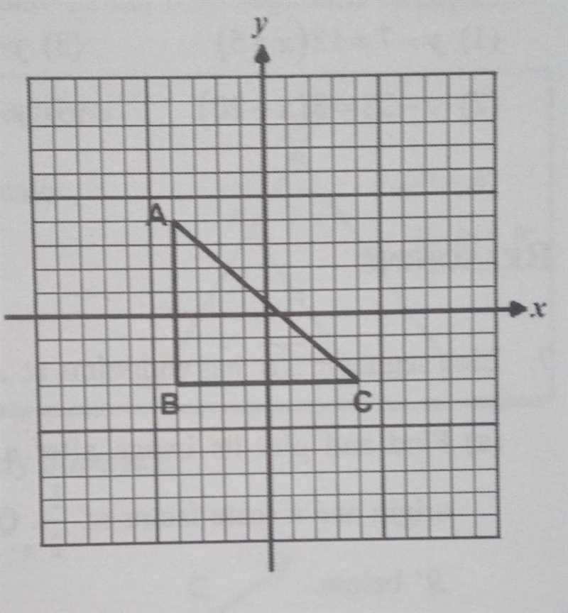 1.Given triangle ABC shown, graph its image after a dilation centered at the origin-example-1