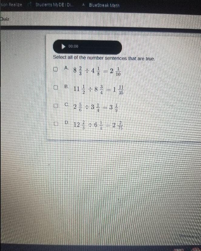 Select all of the number sentences that are true. 8 4 2 1 10 11 35 D. 11 J : 84 - 1 2등 3 1 = 3 o-example-1