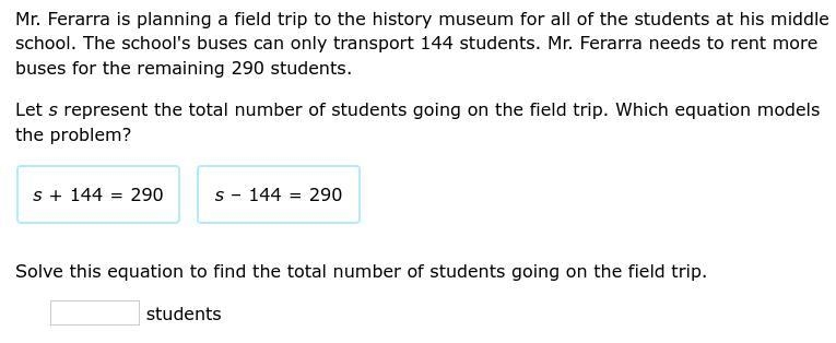 Mr. Ferarra is planning a field trip to the history museum for all of the students-example-1