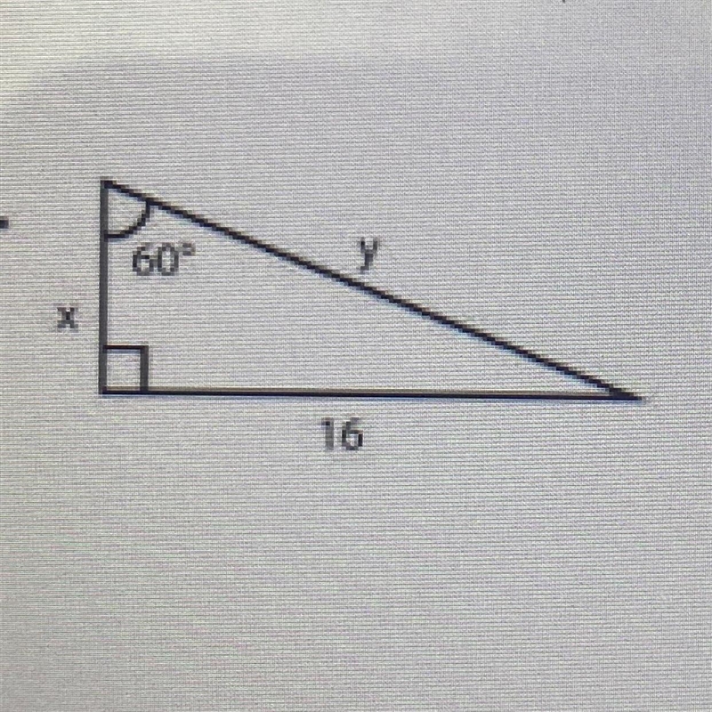 Solve for x and y . Special right triangle lesson-example-1