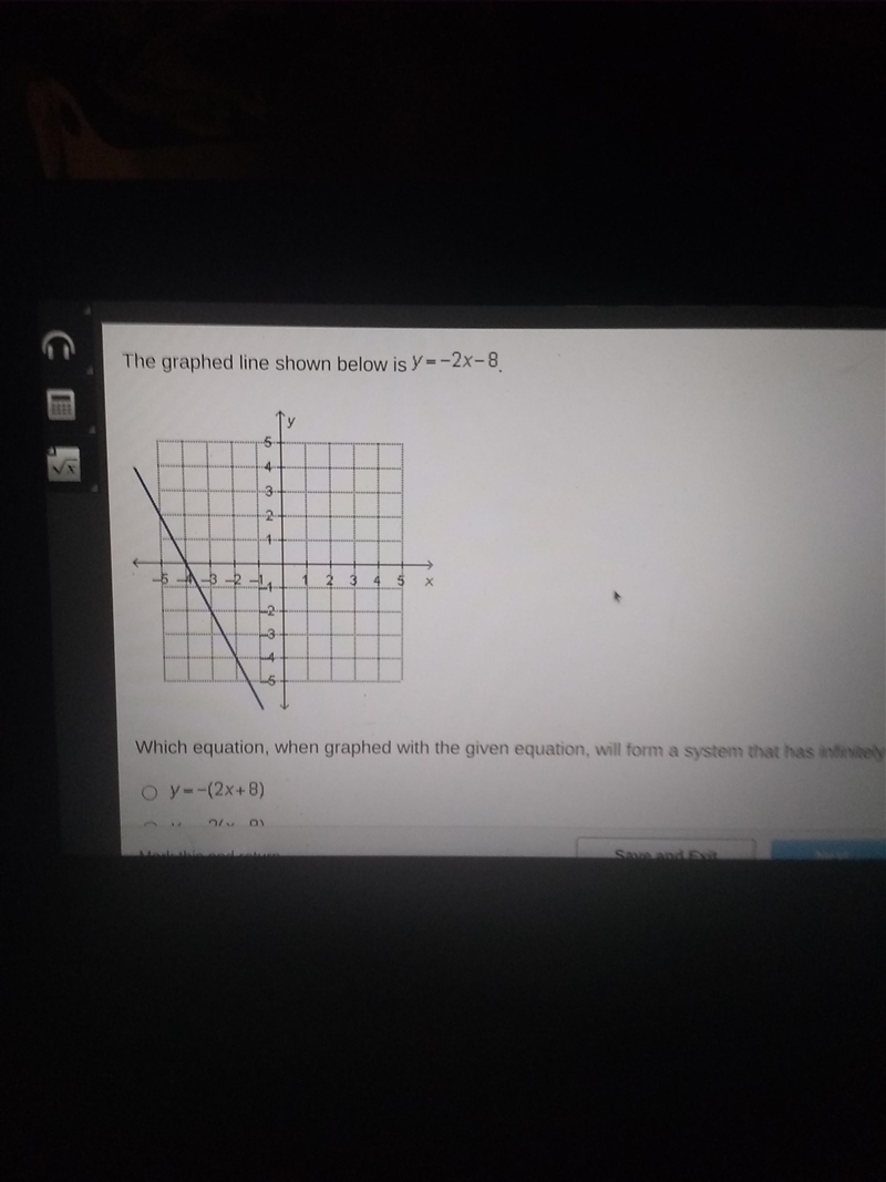 Which equation, when graphed with the given equation, will form a system that has-example-1