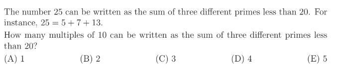 Tricky question: How many multiples of 10 can be written as the sum of three different-example-1