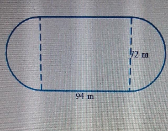 A training field is formed by joining a rectangle and two semicircles, as shown below-example-1