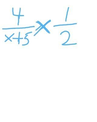 4: (x+5)=1:2 4 / x + 5 = 1 / 2 4 is to (x + 5) and 1 is to 2​-example-1