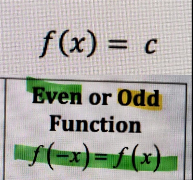 prove why the function is even with the green highlighted formulathen show where the-example-1