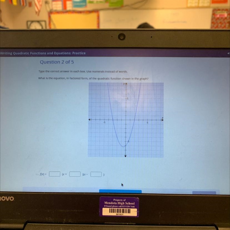 Quation, In factored form, of the quadratic function shown in the graph? (-3,0), (3,0)-example-1