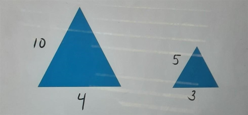 Are these Triangles Similar? How do you know? Yes, because their ratios are the same-example-1