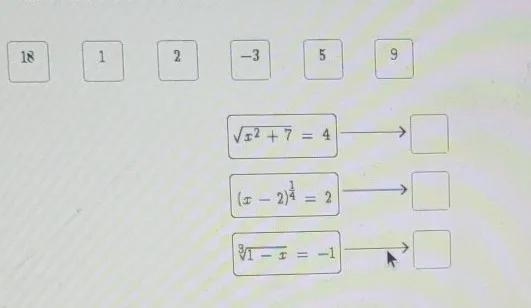 4 Drag the tiles to the correct boxes. Not all tiles will be used. Match each equation-example-1