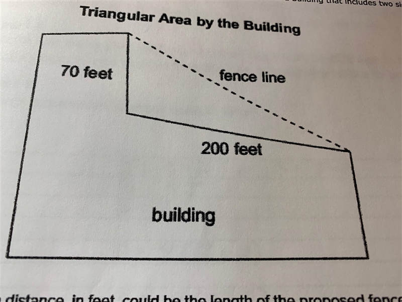 The mayor of a town proposes to fence off a triangular area of a building that includes-example-1