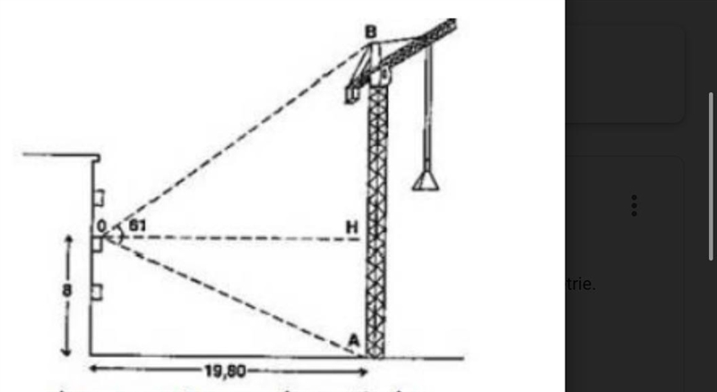 What is the distance between B to A Please add the method. The angle is 61 (a bit-example-1