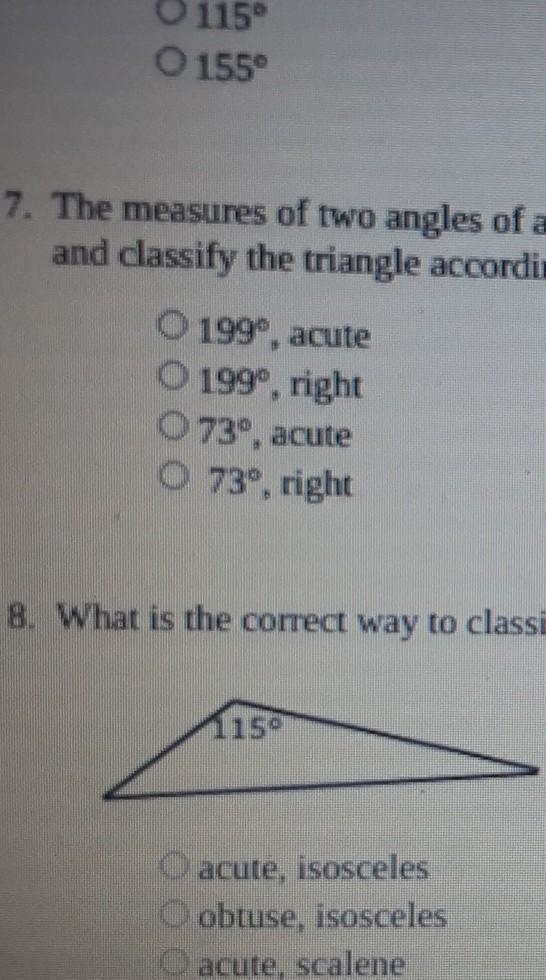 the measure of two Angel of a triangle are 36°and 71° find the measure of the third-example-1